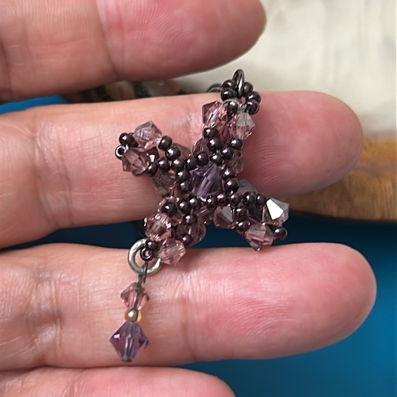 🖤Swarovski crystal elements Cross necklace - Picture 3 of 7
